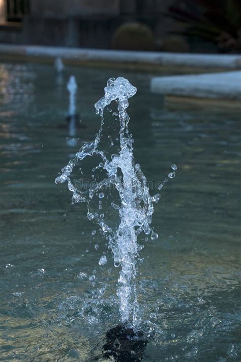 Water Spout In Fountain Pool Stock Photo Image Of Bubble Drops