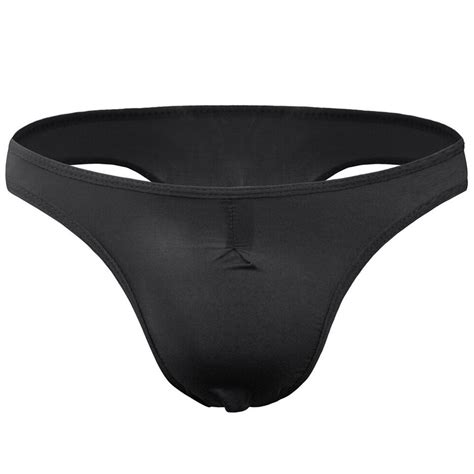 Mens Ice Silk Briefs Sexy Low Waist Bikini Panties Pouch Breathable