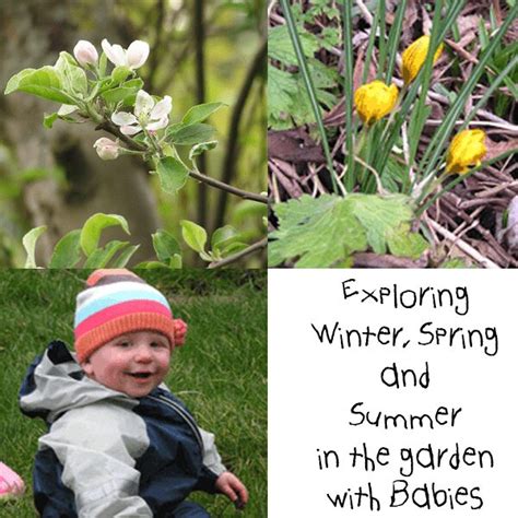 Exploring the garden with babies and toddler