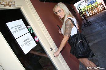 Horny Housewife Nina Elle Visits Local Glory Hole Photos