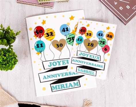 Carte à gratter personnalisée "Joyeux anniversaire" - MadeinGift