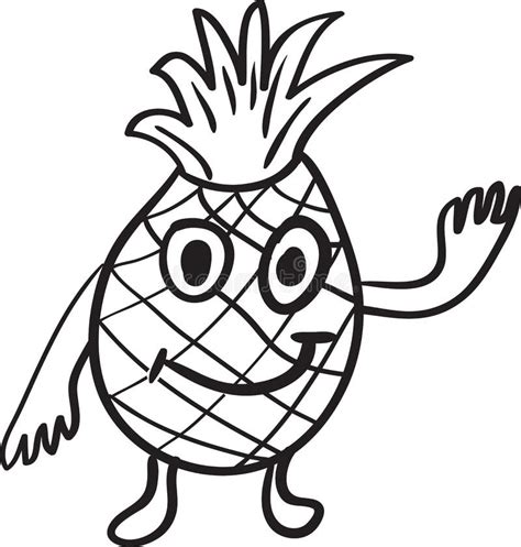 Cartoon Drawing Of Pineapple : Free & premium pineapple drawing stock ...