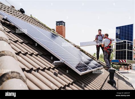 Installing Solar Power System Hi Res Stock Photography And Images Alamy