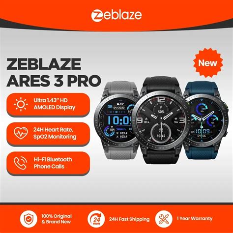 Zeblaze Montre Intelligente Ares Pro Pour Homme Ultra Hd Cran Amoled