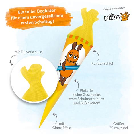 Schultüte 35cm Die Maus Trötsch Verlag B2b Händlershop