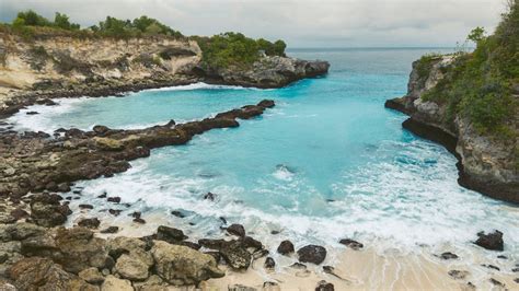 The Blue Lagoon Rocky Cove On Nusa Lembongan Island Bali Indonesia