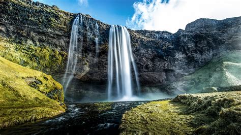 Seljalandsfoss Wallpaper 4K, Waterfalls, Iceland, Water Stream