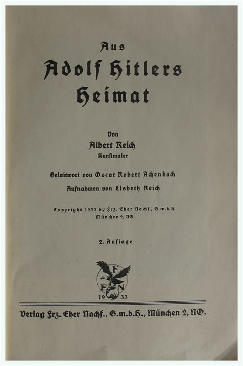 Aus Adolf Hitlers Heimat From Adolf Hitler S Homeland Par Von Albert