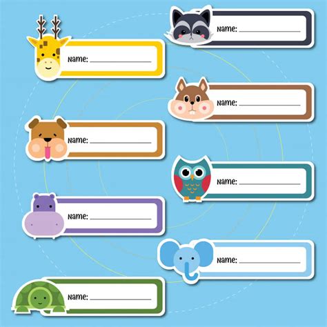 20 Template Label Nama Anak Yang Lucu Dan Cara Mencetaknya Hot