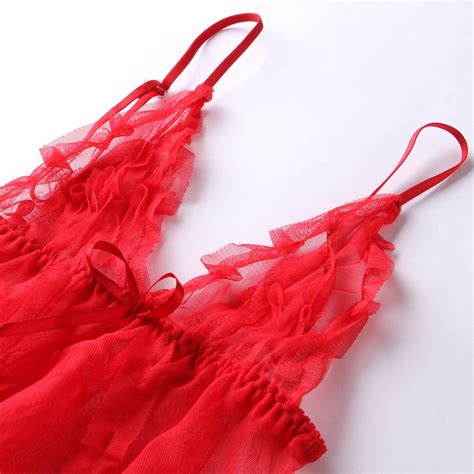 Women S Lace Sex Nighties Split Dress Sexy Underwear Shopee