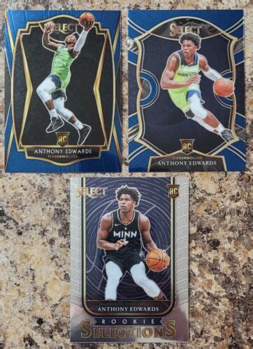 Panini Select Concourse Anthony Edwards Base Blue Prizm Rookie