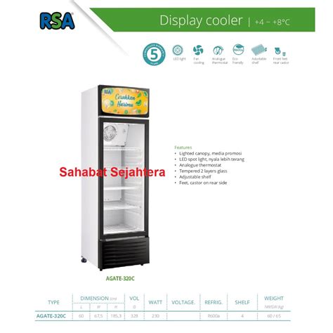 Jual Rsa Showcase Display Cooler Rsa Agate C Kapasitas L