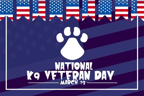 National K9 Veterans Day March 13 Holiday Concept 18919223 Vector