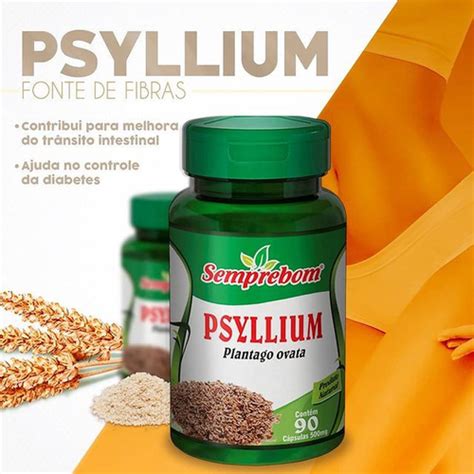 Kit de 3 psyllium Suplemento de Fibras 500mg 90 Cápsulas Submarino