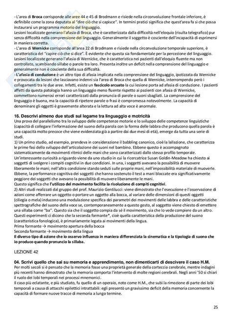 Paniere Di Psicologia Fisiologica E Delle Emozioni Risposte Aperte