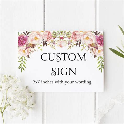 Custom Sign Wedding Table Sign Reception Signage by iDoTags | Signing ...