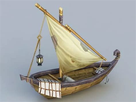 Medieval Fishing Boat Free 3d Model - .Max, .Vray - Open3dModel