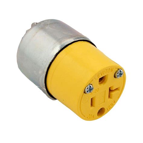 Leviton 20 Amp 125 Volt Grounding Plug Yellow 520ca The Home Depot