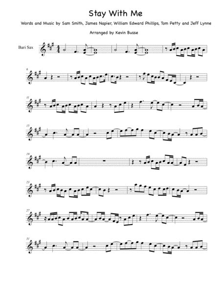 Stay With Me Arr Kevin Busse By Sam Smith Sheet Music For Baritone