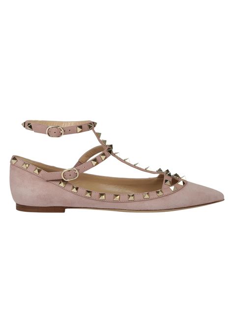 Valentino Garavani - Valentino Garavani Rockstud Ballerinas - Lipstick ...