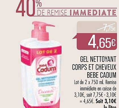 Promo Gel Nettoyant Corps Et Cheveux B B Cadum Chez Match Icatalogue Fr