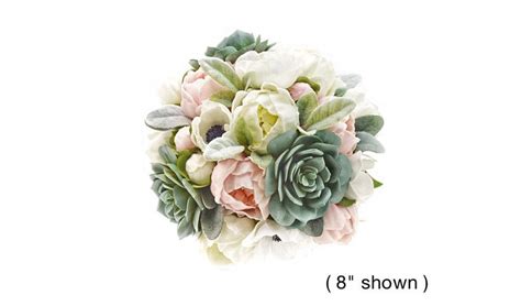 Real Touch Artificial Peonies Navy Anemones Succulents Bridal - Etsy