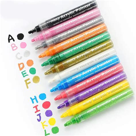 Acrylic Paint Pens Paint Markers for Rock Painting, Canvas, Wood, Glass ...