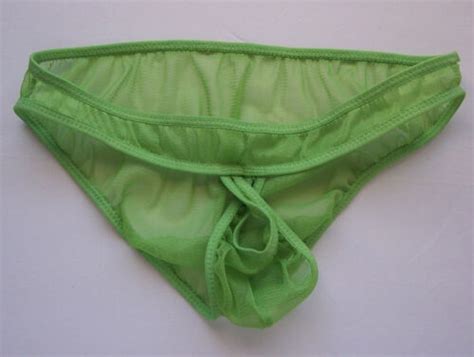 K1534M Sexy Men Mesh C Thru Pouch Bikini W Twist Color EBay