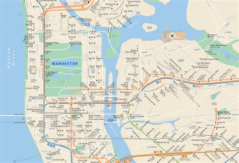 The Real MTA map shows only the subway lines that are currently ...