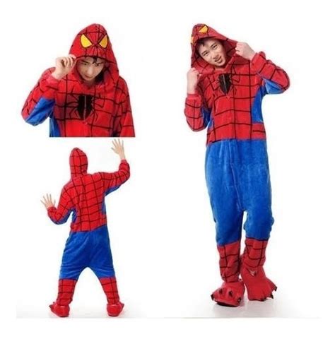 Pijama Mameluco Spiderman Kigurumi Niño Y Adulto Cosplay Envío gratis