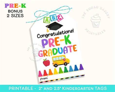 Pre K Graduation Tags Congratulations Pre K Graduation T Tags Pre