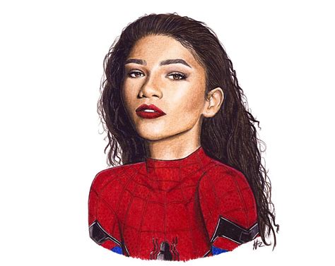 Zendaya Spider Man Suit The Artwork Of Nathan Mccarron