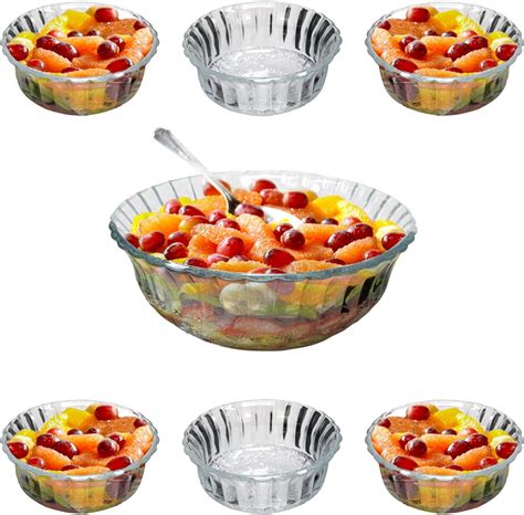 Gk Global Kitchen Glass Dessert Bowls Sundae Ice Cream Set Of 12 Piece Short Stemmed Prawn