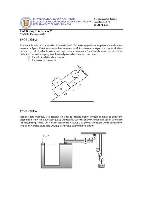 Ayudant A N Ayudantia Resuelta De Macanica De Fluidos