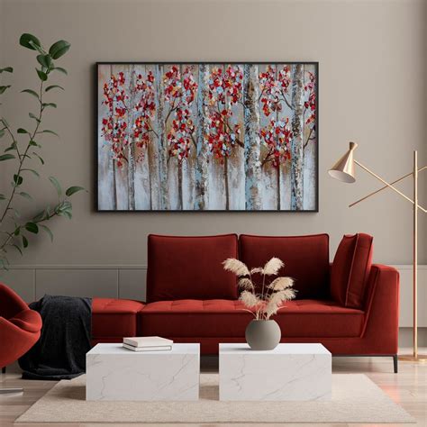 Cuadro d paisaje de árboles en otoño 120 x 80 cm Naturaleza Qechic