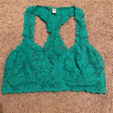 Wishlist Intimates And Sleepwear Green Lace Razor Back Bralette Poshmark