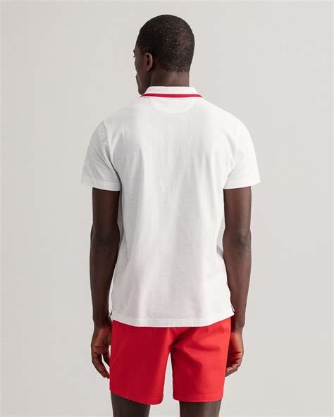 Gant Erkek Beyaz Bask L Regular Fit Polo Xxxl Pamuk White