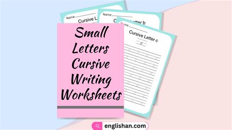 Small Letters Cursive Writing Worksheets A to Z