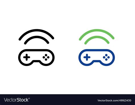 Wireless Gamepad Game Controller Icon Set Vector Image