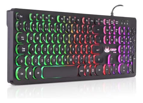 Teclado Semi Mecanico Gamer Pc Luminoso Rgb Iluminado Abnt