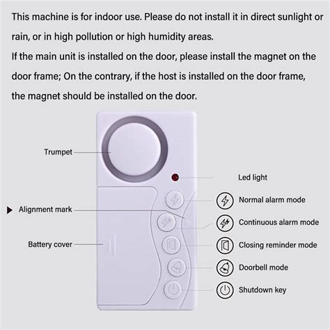 Chime Loud Window Fridge Alarms Home Safety Alert Doorbell Security