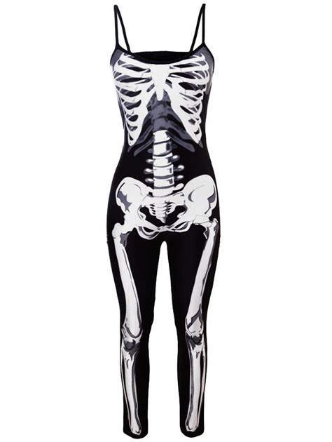 [7% OFF] Halloween Skeleton Jumpsuit Costume | Rosegal