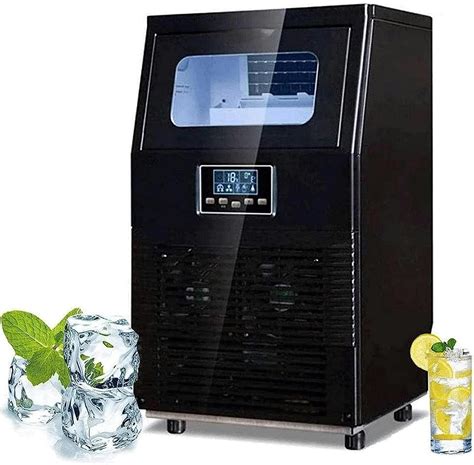 Ice Cube Makers, ice Cube Maker Commercial Ice Machine, 200w,55kg/24h,Freestanding,Portable ...