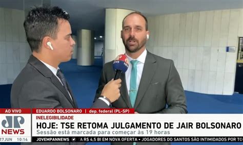 Há esperança diz Eduardo Bolsonaro sobre julgamento de ex presidente