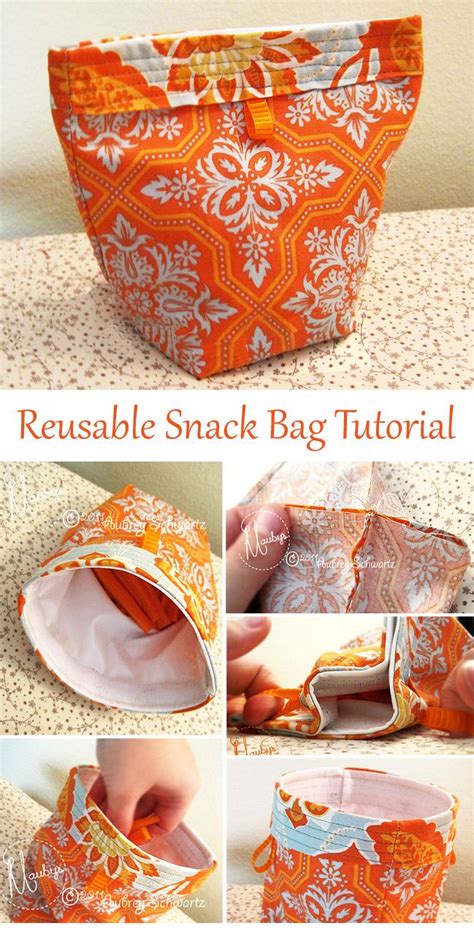 Reusable Snack Bag Sewing Tutorial Fabric Snack Bags Reusable Snack