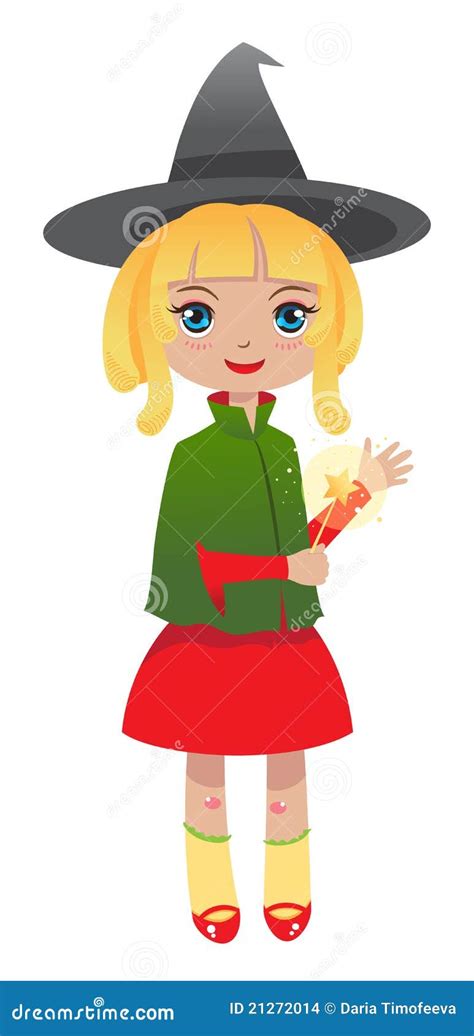 Blonde Hexe vektor abbildung Illustration von lächeln 21272014