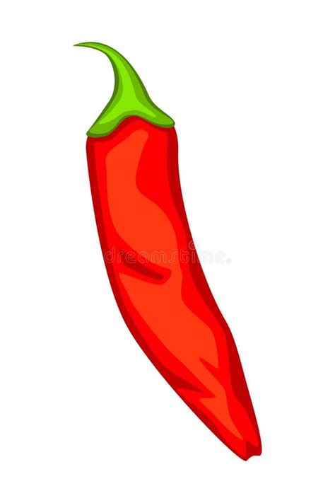 Cartoon Hot Red Chilli Pepper Stock Vector Illustration Of Chilli Cultivated