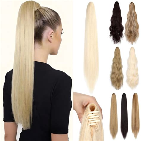 Amazon Cephermer Ponytail Extension Long Wavy Straight