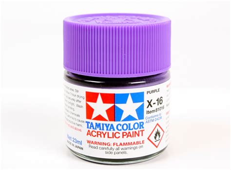 Acryl 23ml X 16 Purple Gloss Tamiya 81016