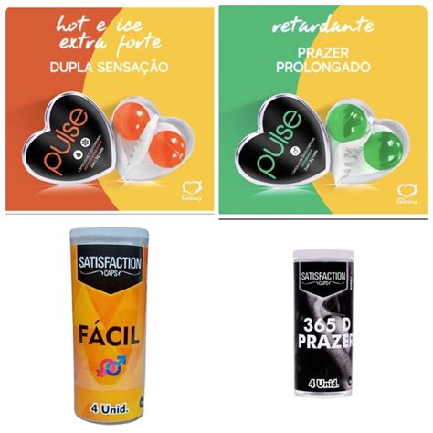Kit Bolinhas Explosivas Modelos Diferentes De Prazer Facil Pulse Hot Ice Pulse